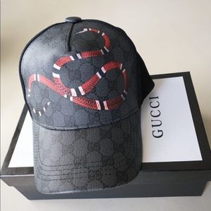 Kingsnake print GG Supreme baseball hat. New W/T